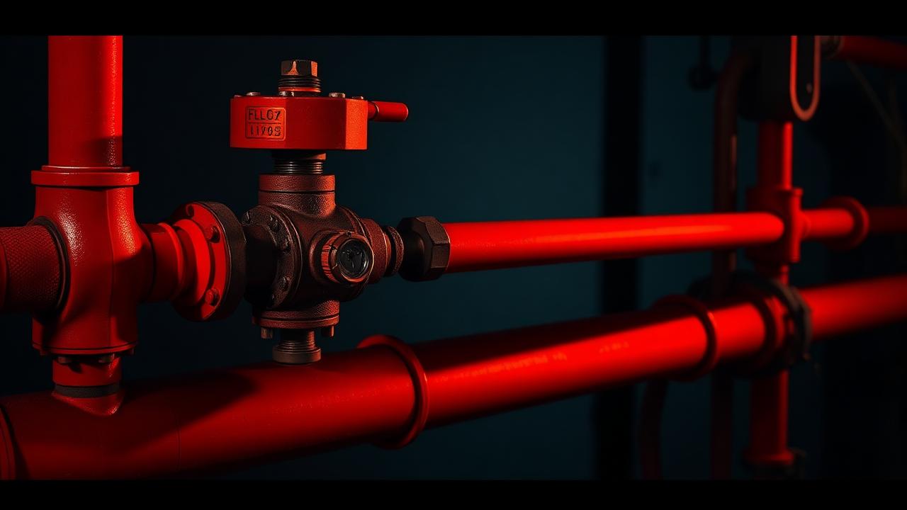 Métaphore de circulation bloquée — valve fermée sur circuit rouge